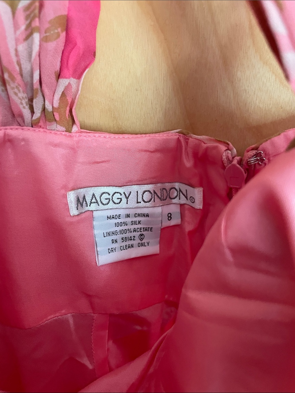 Maggy London Pink Floral Maxi Dress - Picture 2 of 3